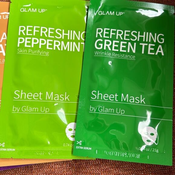 Glam up sheet mask skincare face beauty bundle of 9 masks - Picture 3 of 8